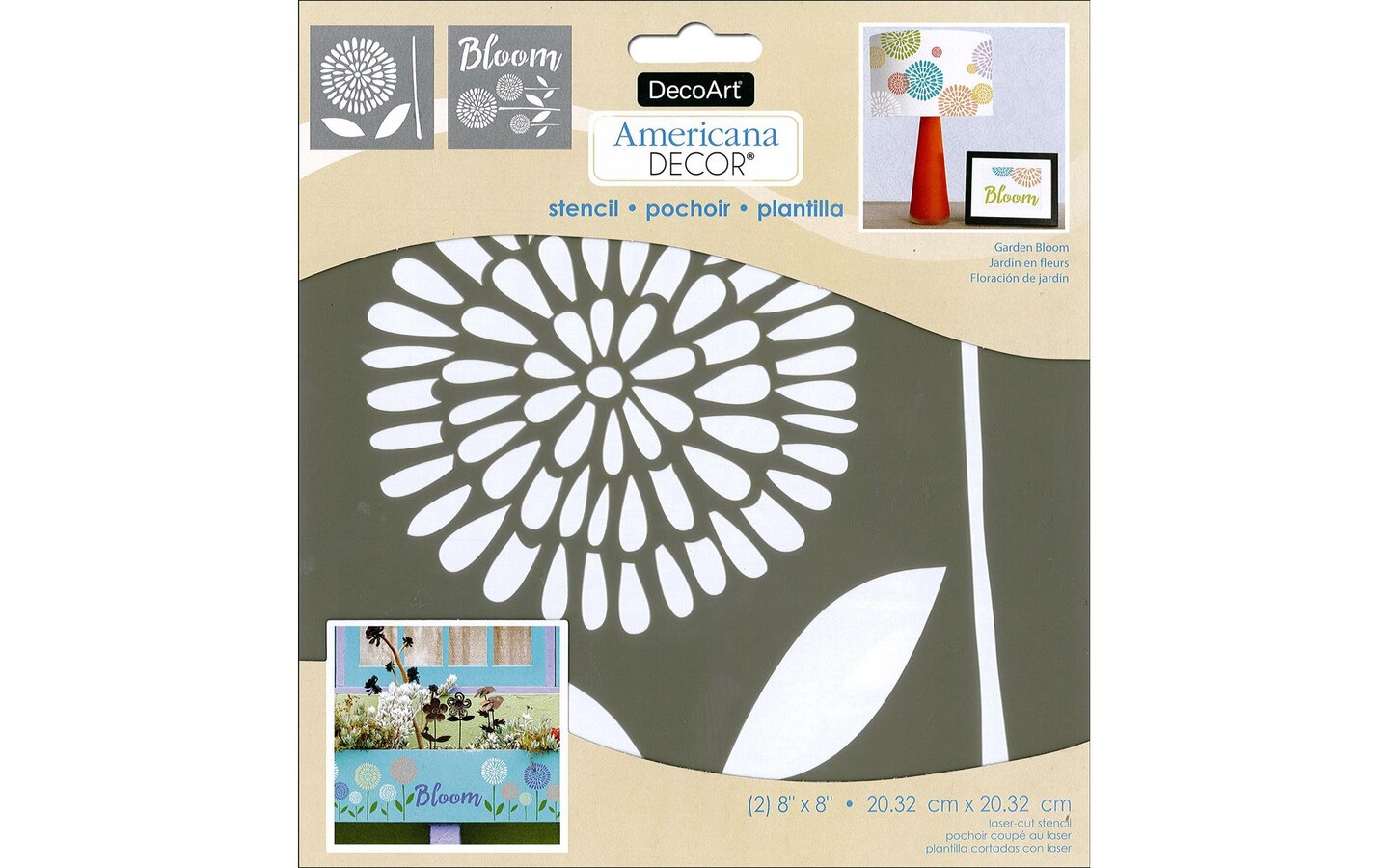 Decoart Americana Decor Stencil 8x8 Garden Bloom Michaels