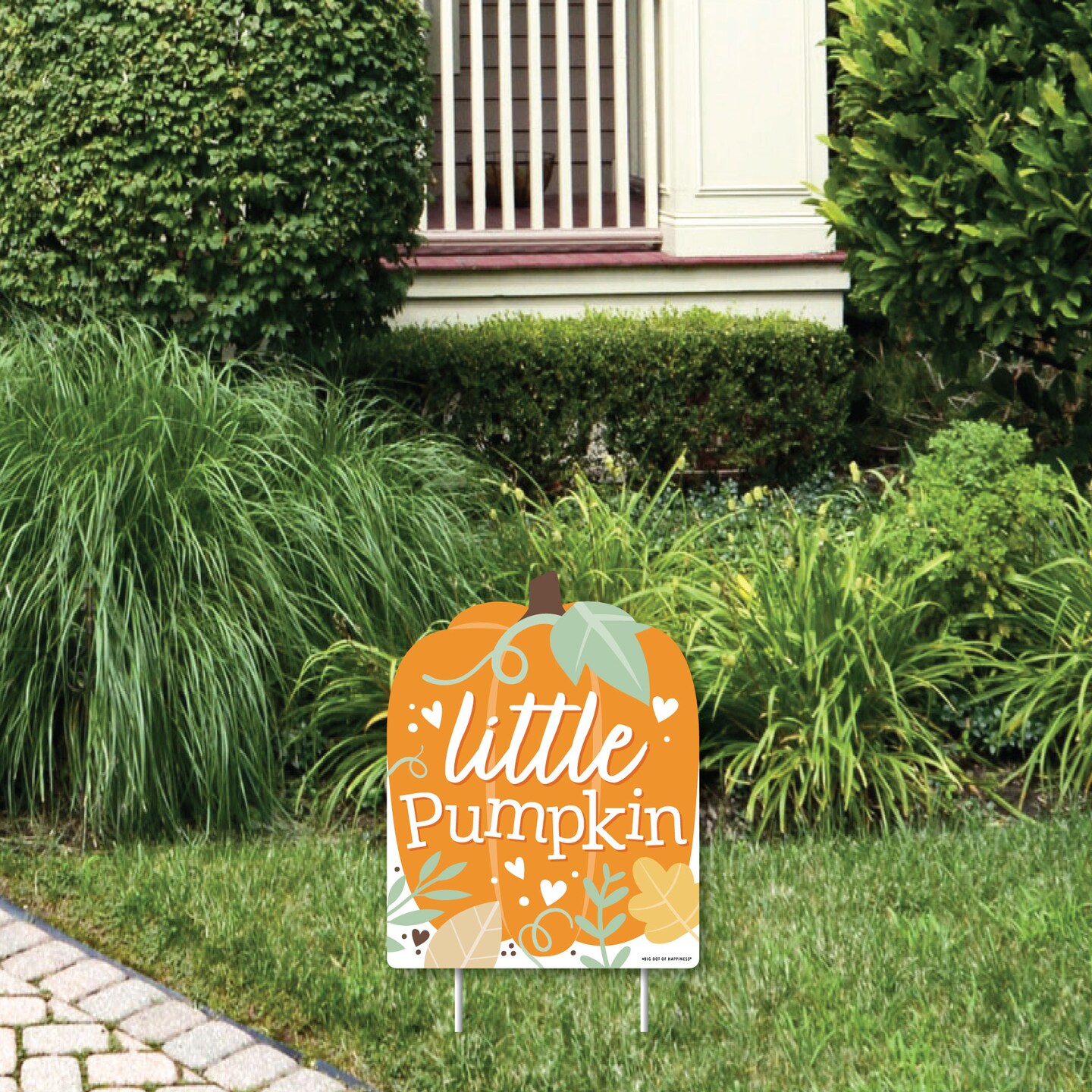 Big Dot of Happiness Little Pumpkin - Outdoor Lawn Sign - Fall Birthday Party or Baby Shower Yard Sign - 1 Piece