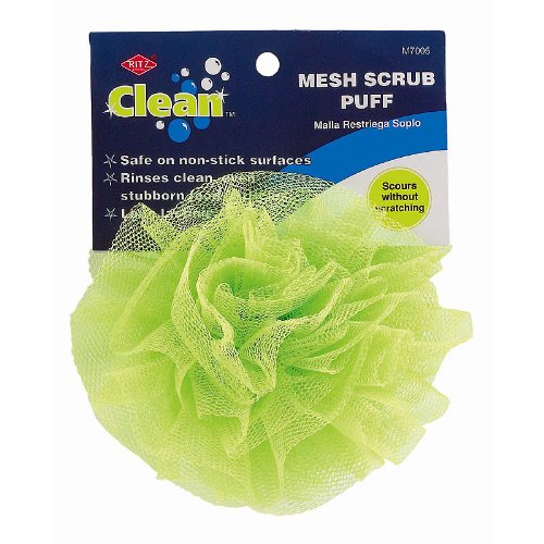 Ritz Clean Polyester Long Lasting Mesh No Scratch Scrub Puff 4.5&#x22;