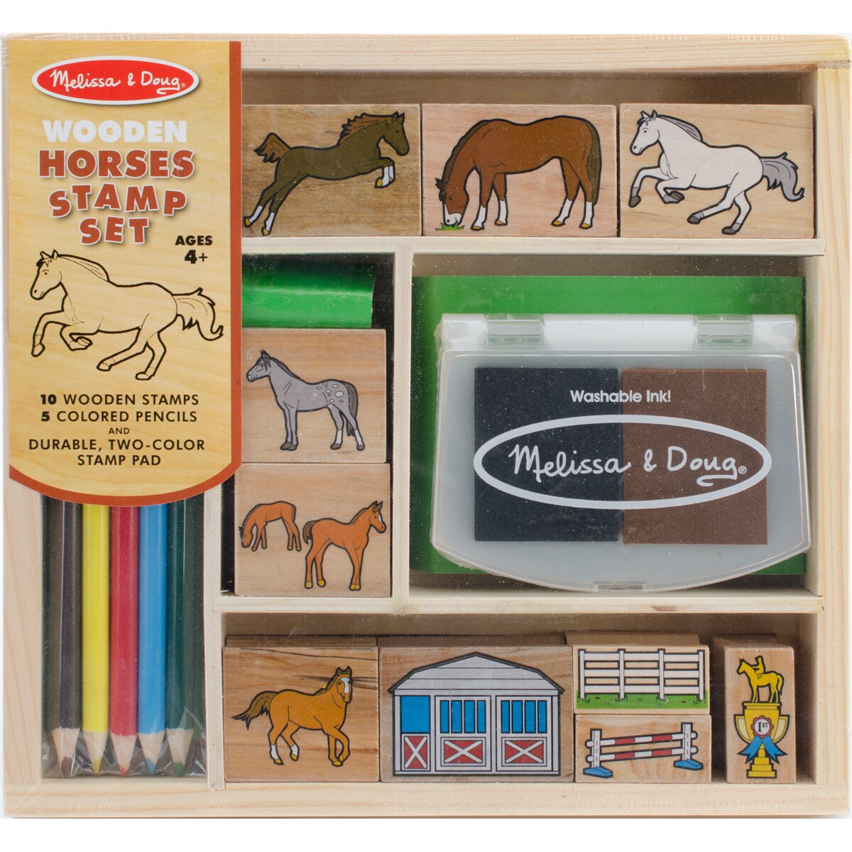 Melissa & Doug Wooden Stamp Set-Horses | Michaels