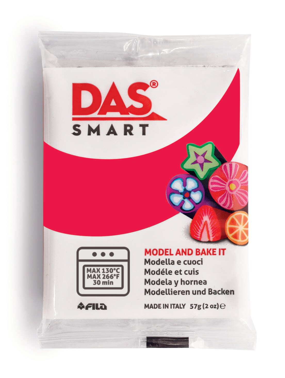 Das Smart Modeling Clay, 2 oz., Carmine Red
