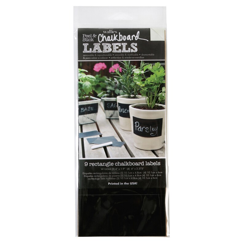 Rectangle Chalkboard Vinyl Labels, 9 Pieces Michaels