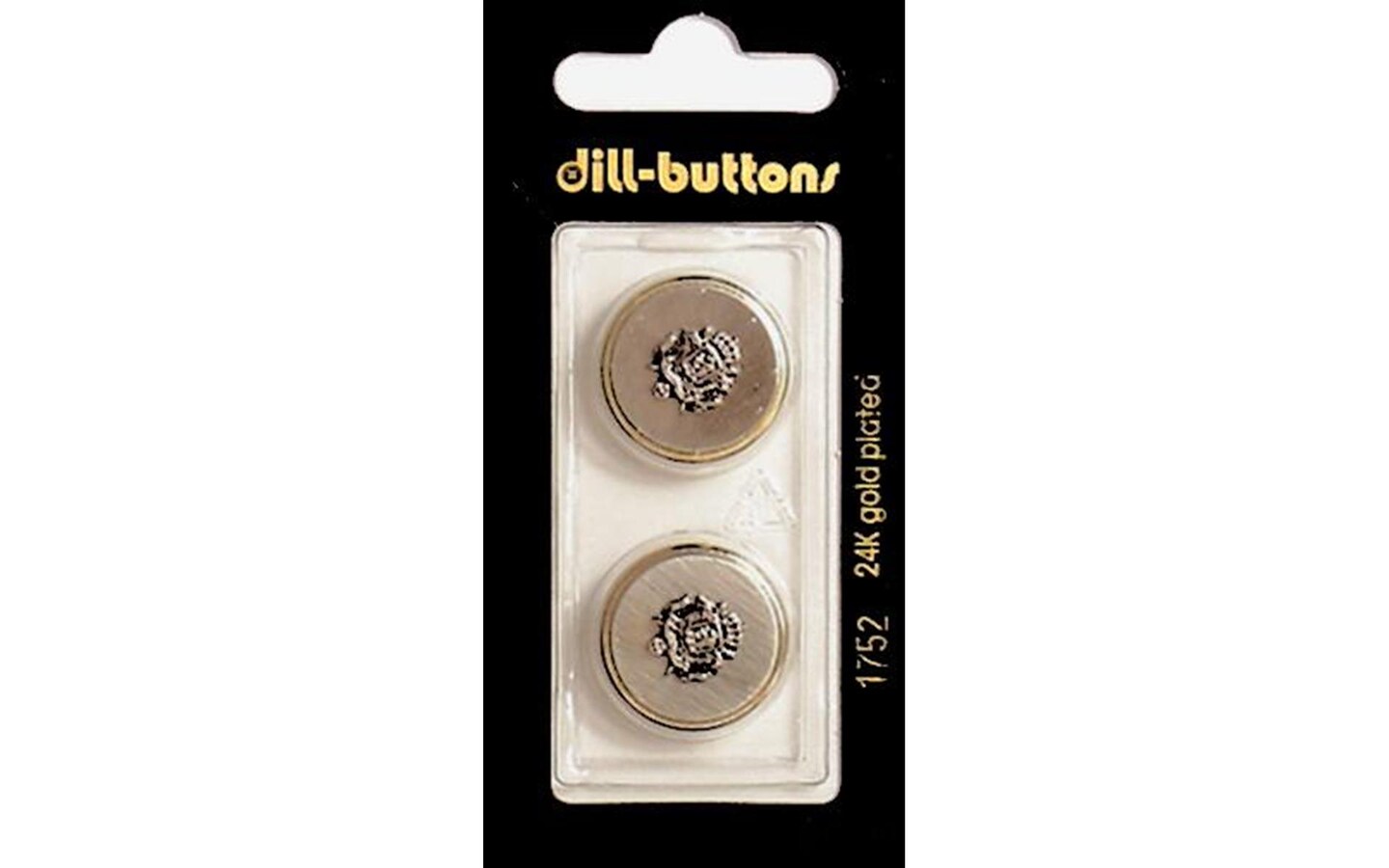 Dill Buttons 20mm 2pc Shank Metal Crest Gold Michaels