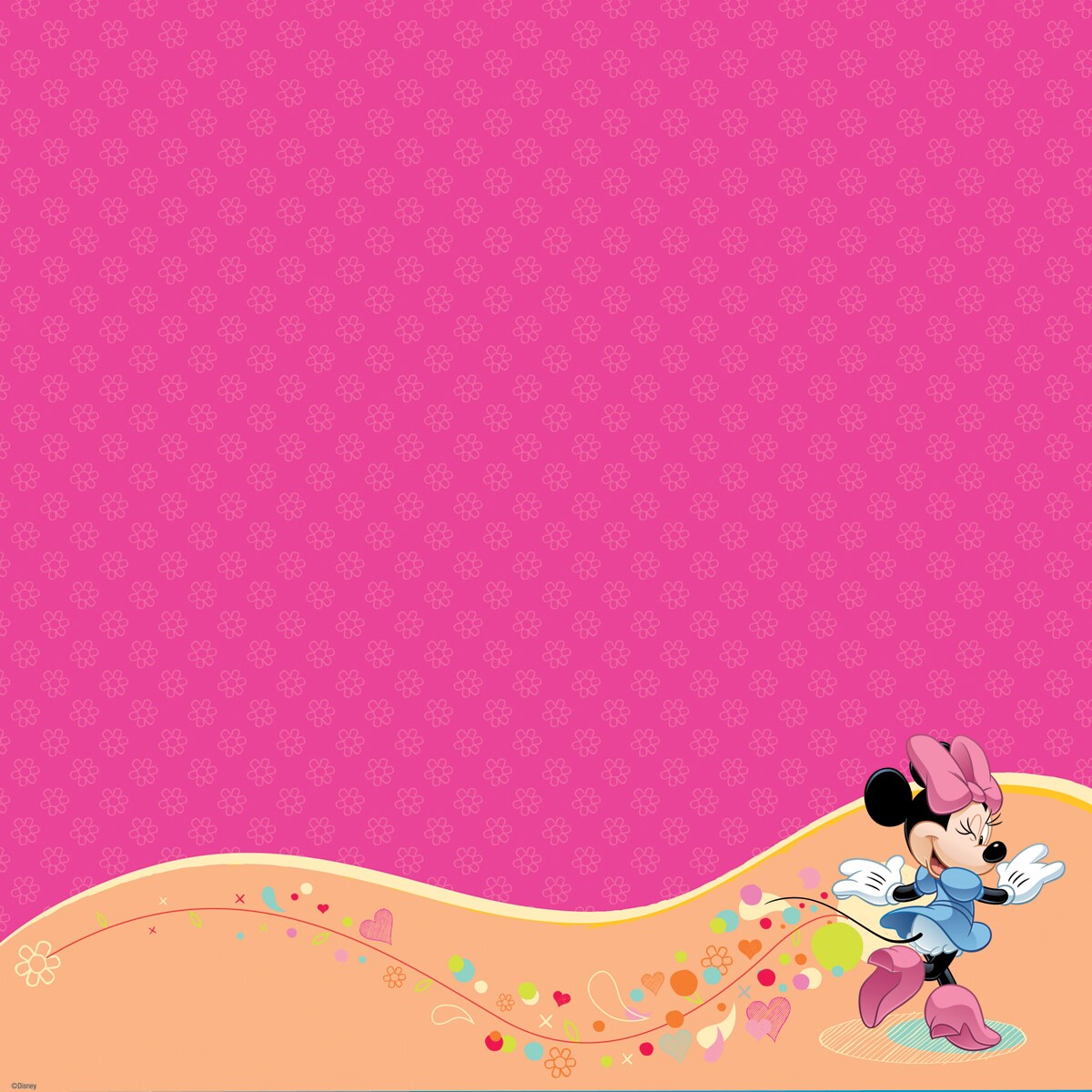 Disney Mickey Mouse Glittered 12 x 12 Thermography Paper, 12 Sheets