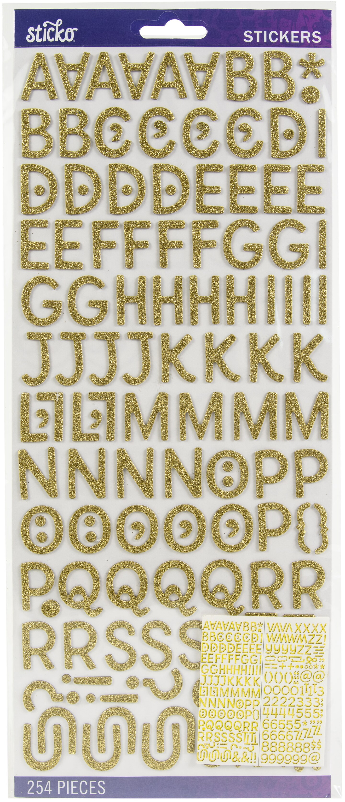 Sticko Small Gold Foil Sweetheart Script Alphabet Stickers