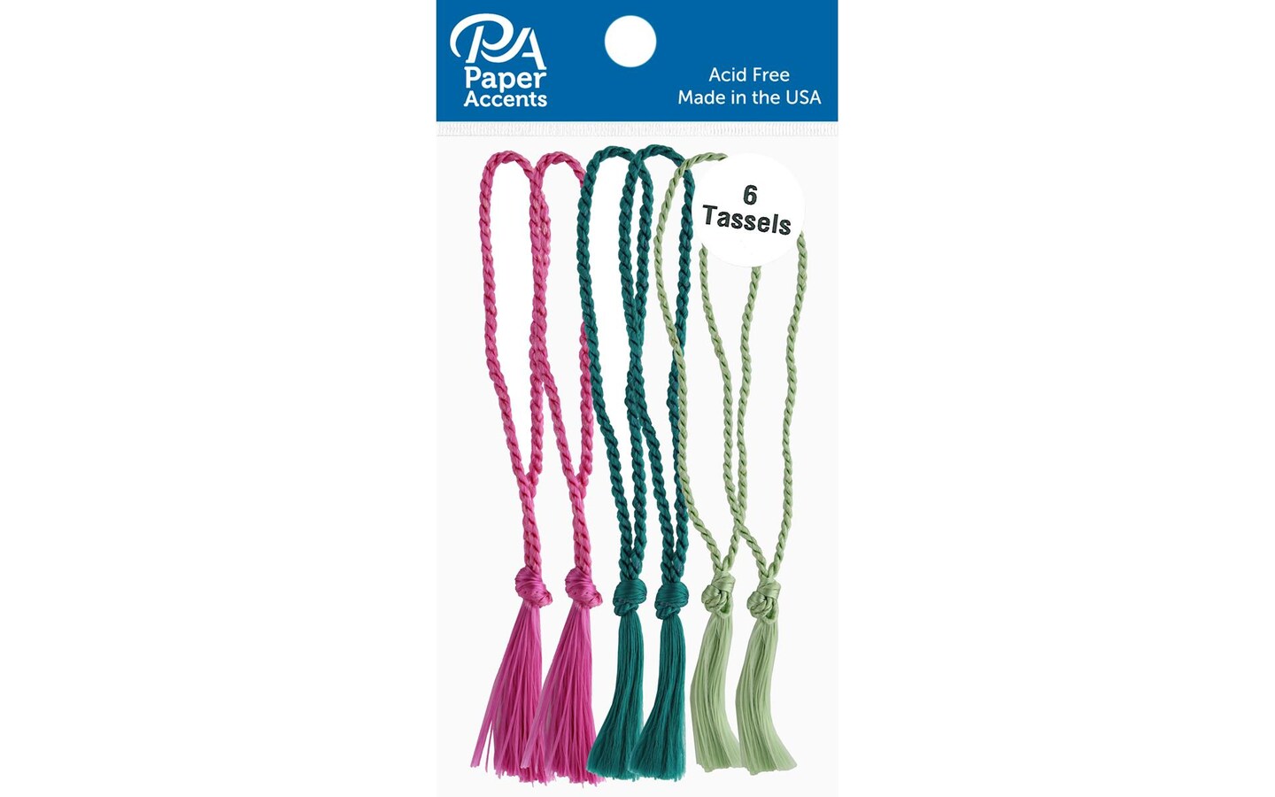 Tassels 6pc Lime, Teal, Fuchsia
