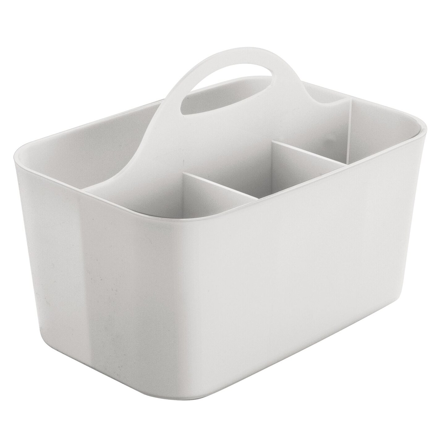 mDesign Plastic Storage Caddy Tote for Desktop Office Supplies, Small