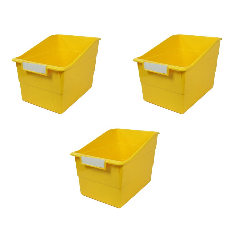 Tattle&#xAE; Wide Shelf File, Yellow, Pack of 3