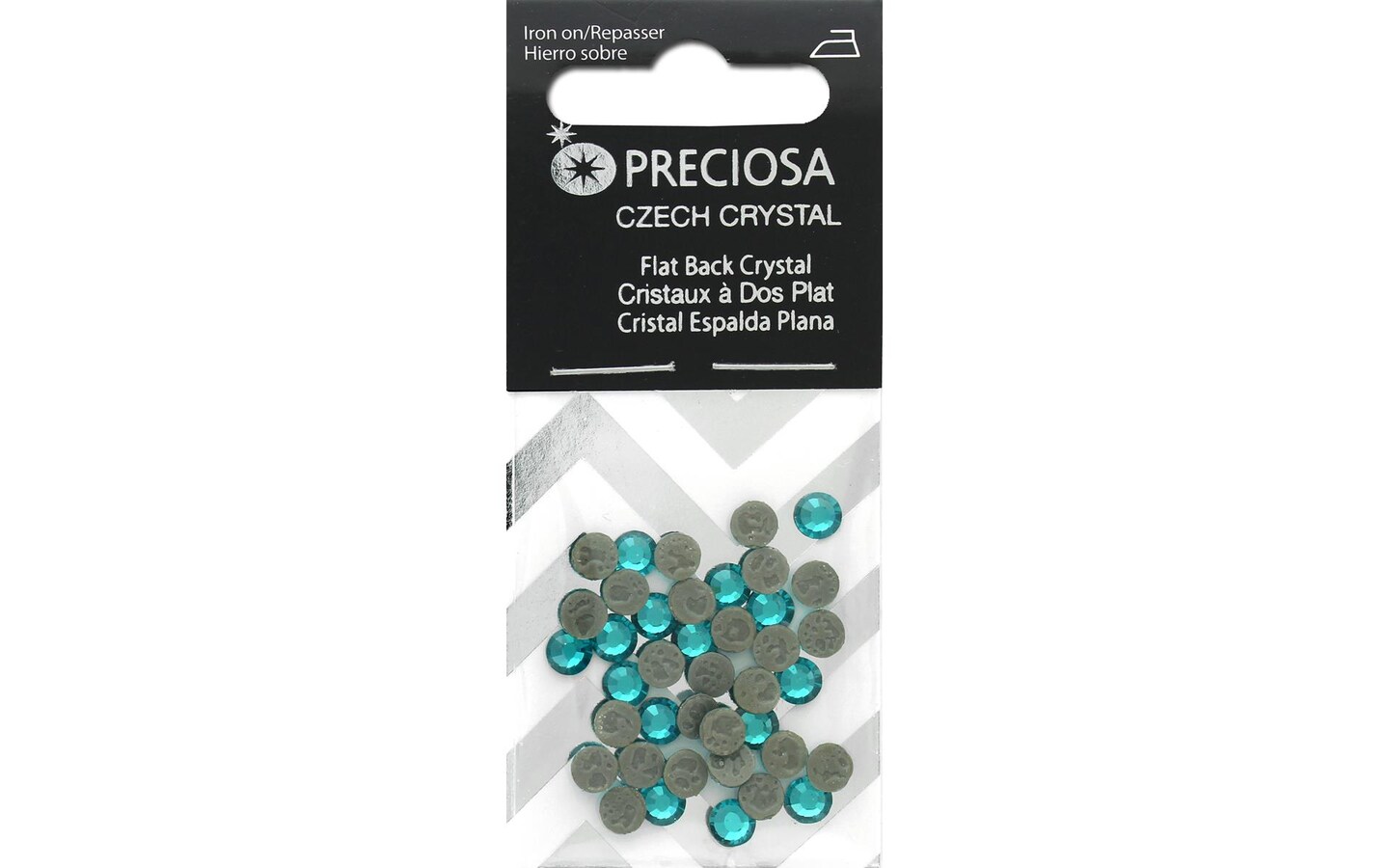 John Bead Preciosa V12 Fltbk HF ss20 Blue Zircon