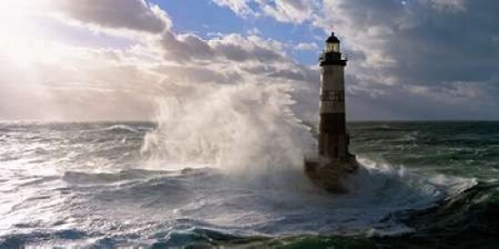 Phare d Ar-Men pres de l ile de Sein Poster Print by Jean Guichard - Item # VARPDX2JG264