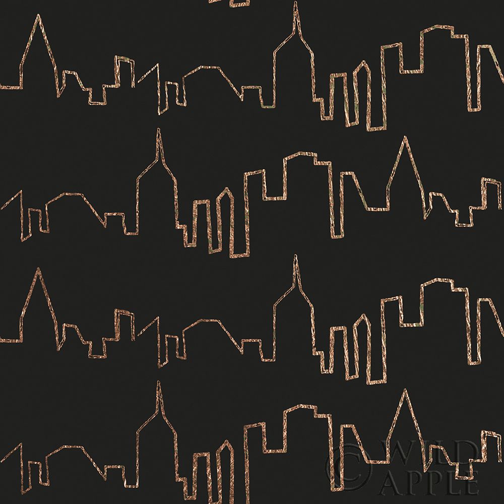 Ny Chic Skyline Gold On Black Poster Print by Marco Fabiano - Item # VARPDX36854