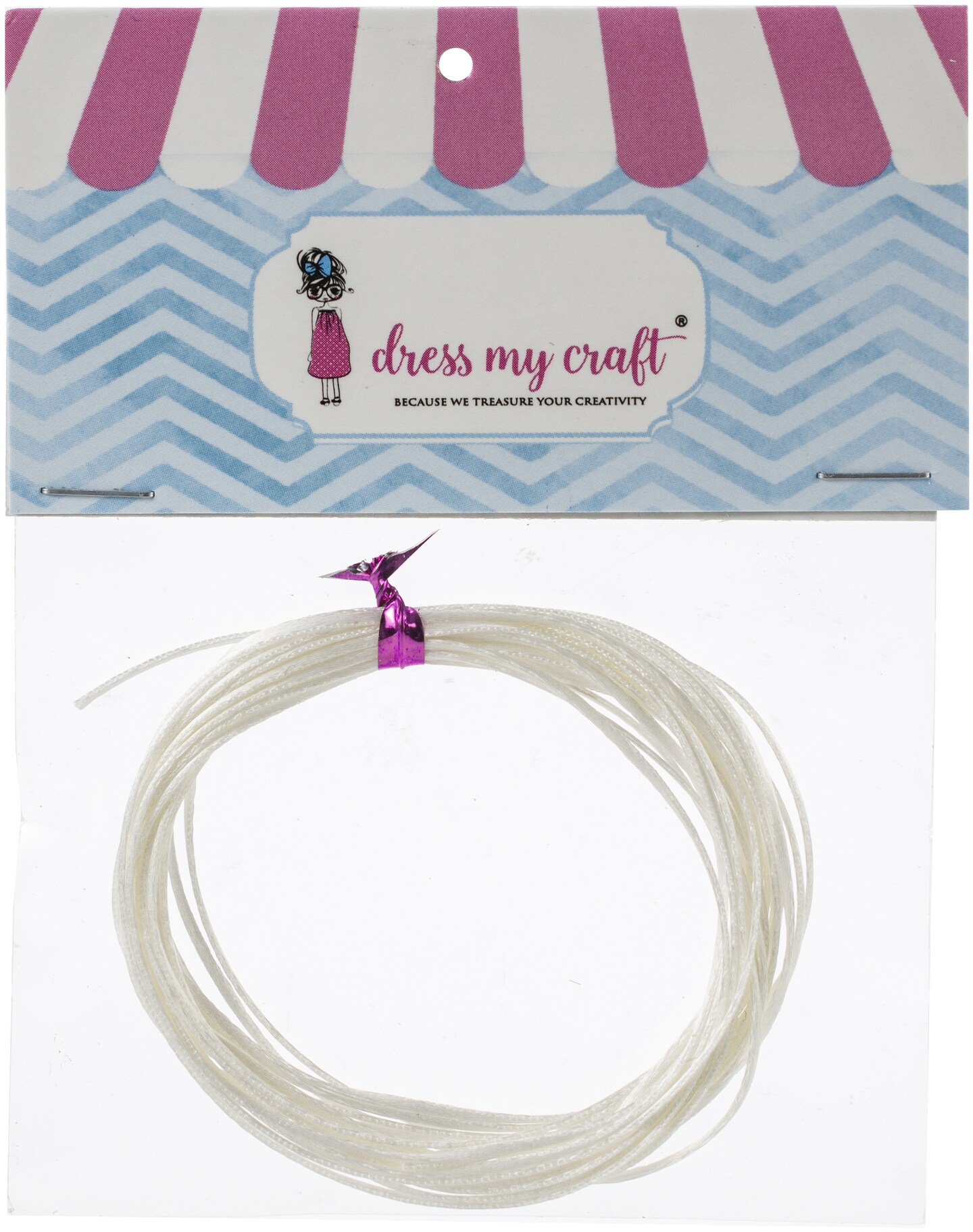 Dress My Craft Satin Ribbon Twine 3M-Off White