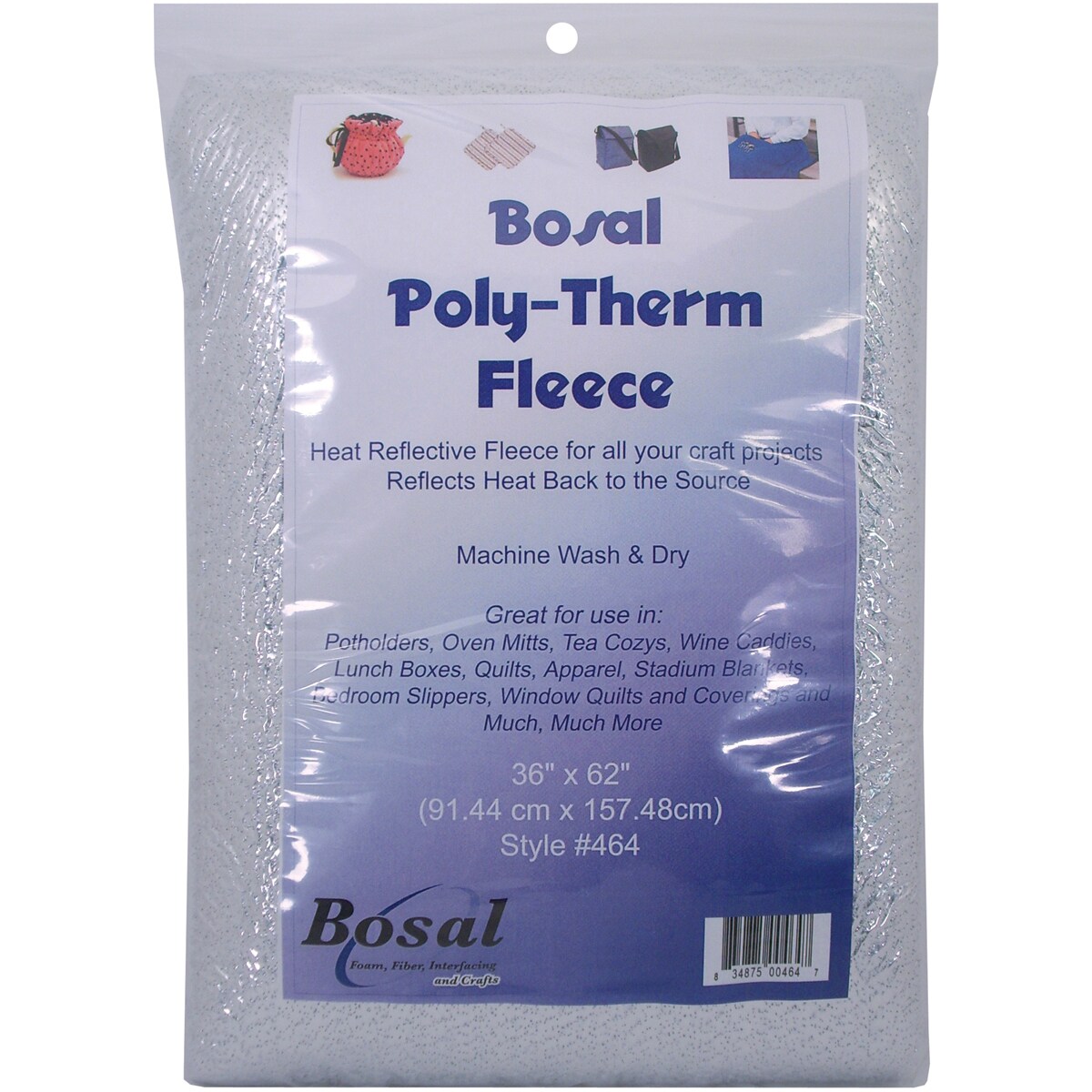 Bosal Poly-Therm Heat Reflective Fleece-Silver 62&#x22;X36&#x22;
