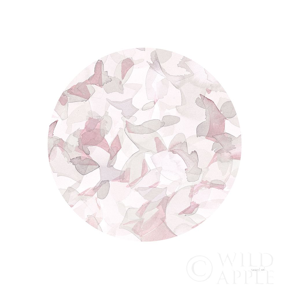 Leafy Abstract Circle I Blush Gray Poster Print by Danhui Nai - Item # VARPDX41996
