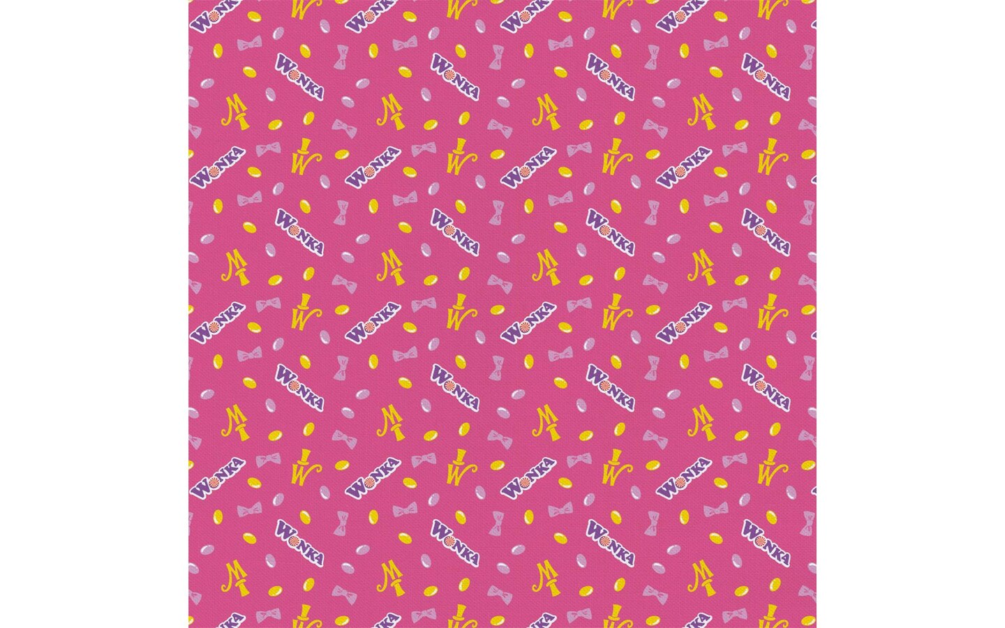 Willy Wonka Cotton Precut 2yd Jelly Beans Pink