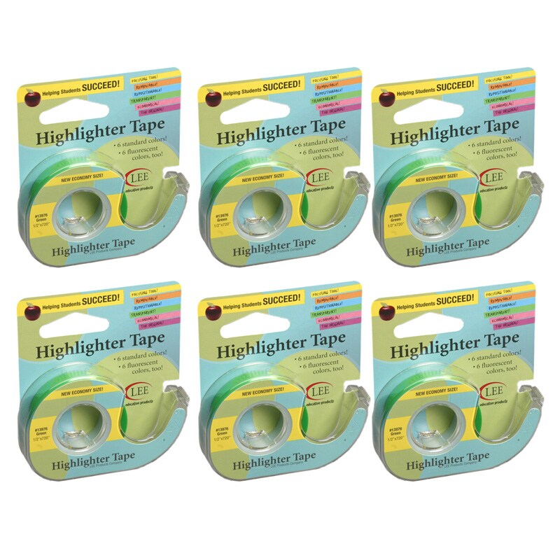 Removable Highlighter Tape, Green, Pack Of 6 Michaels