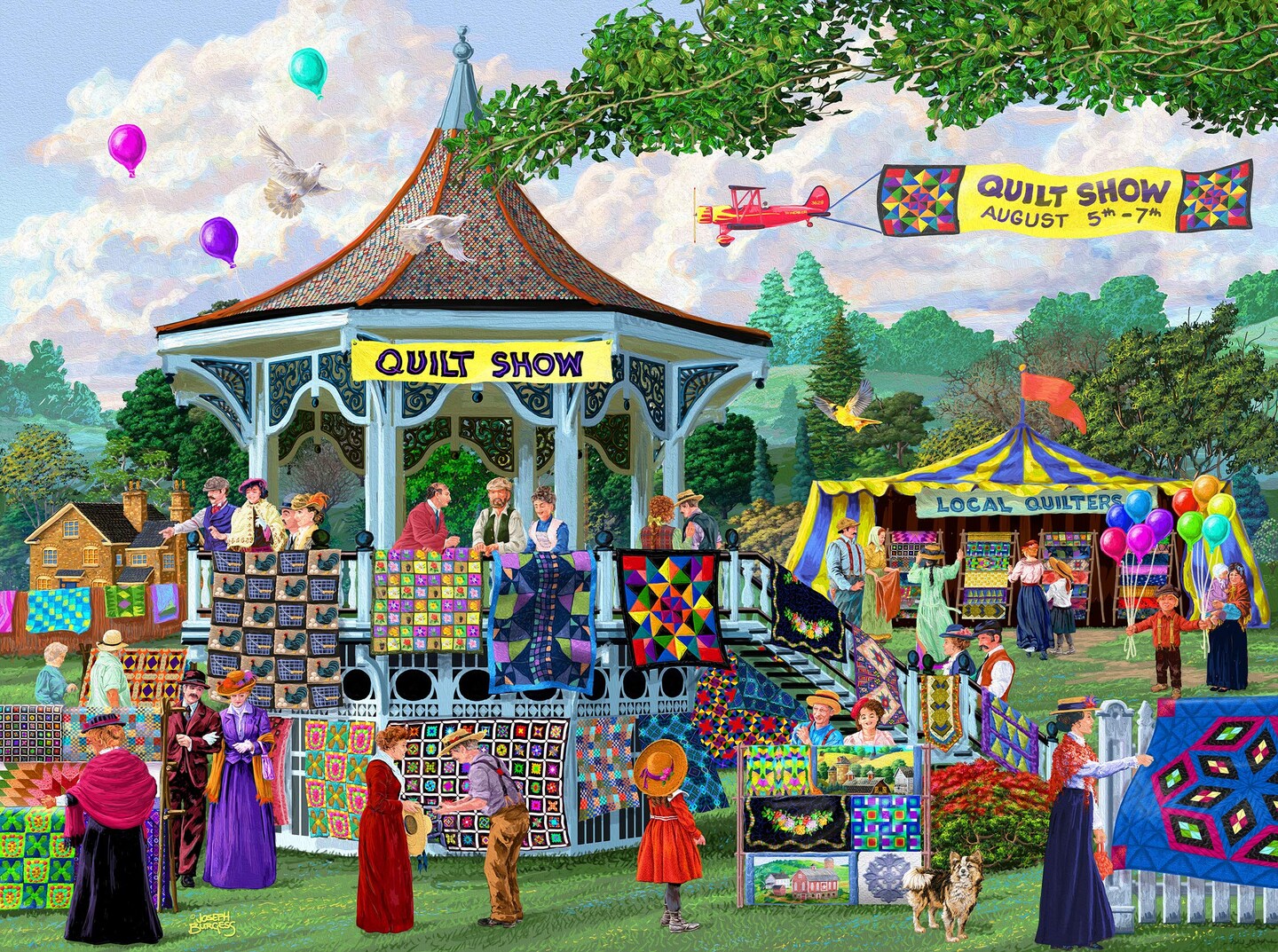 Sunsout Summer Quilt Show 1000 pc   Jigsaw Puzzle 38894