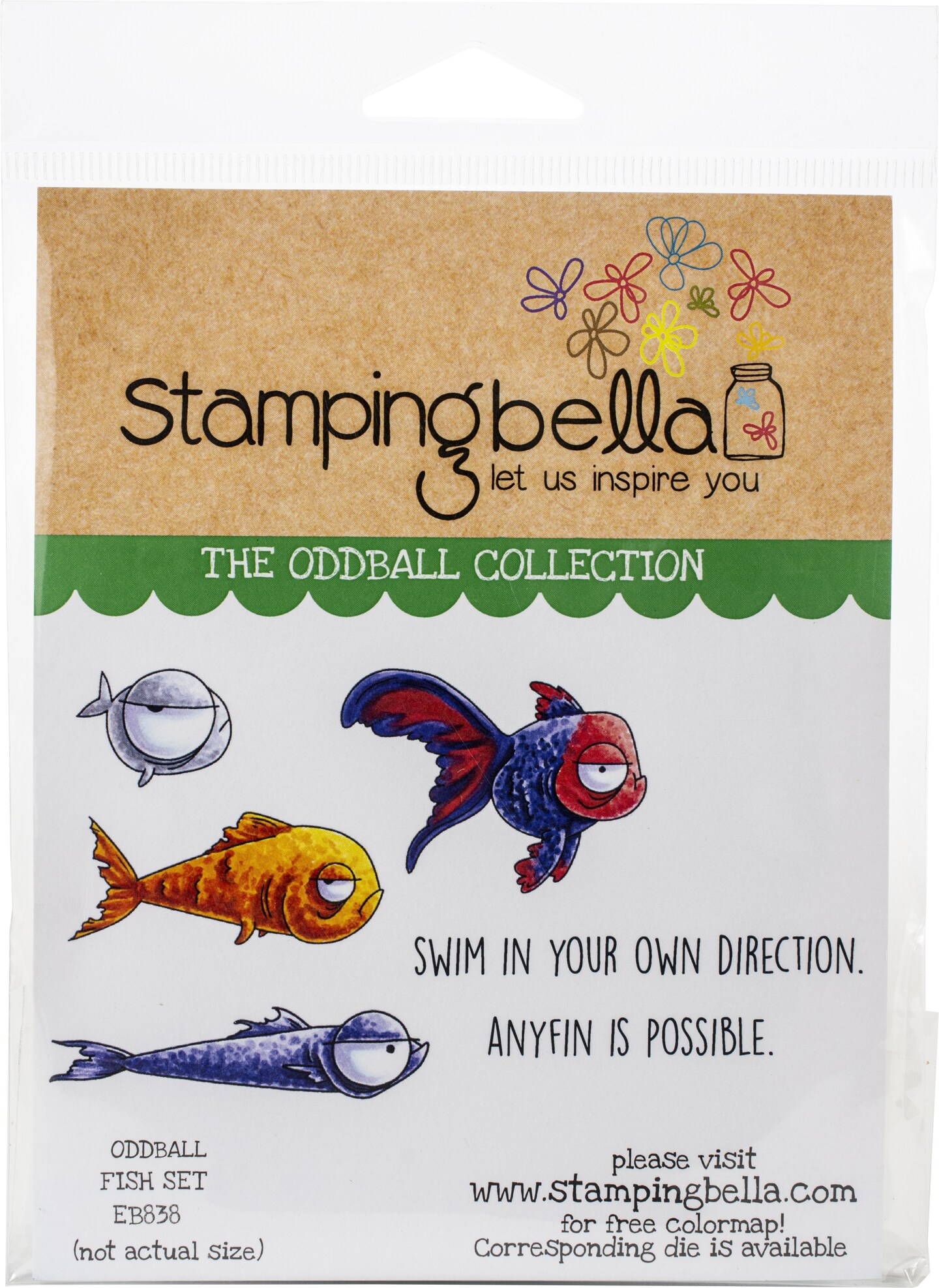 Stamping Bella Cling Stamps-Oddball Fish Set