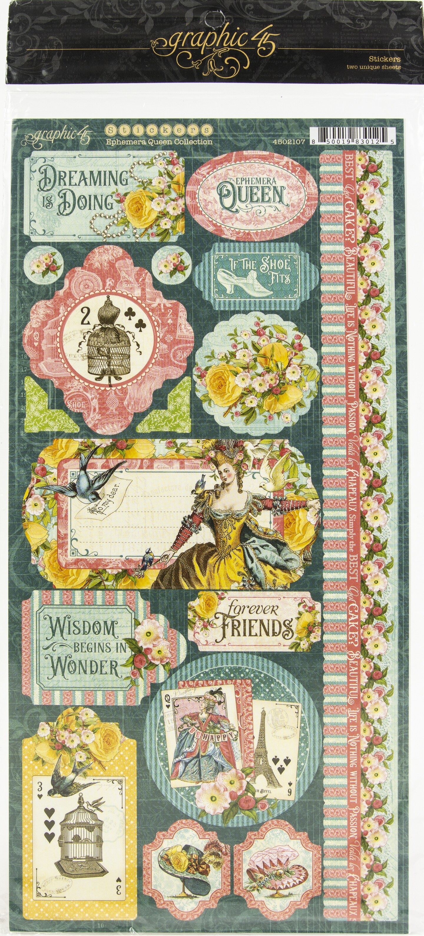 Ephemera Queen Cardstock Stickers 12&#x22;X12&#x22;-