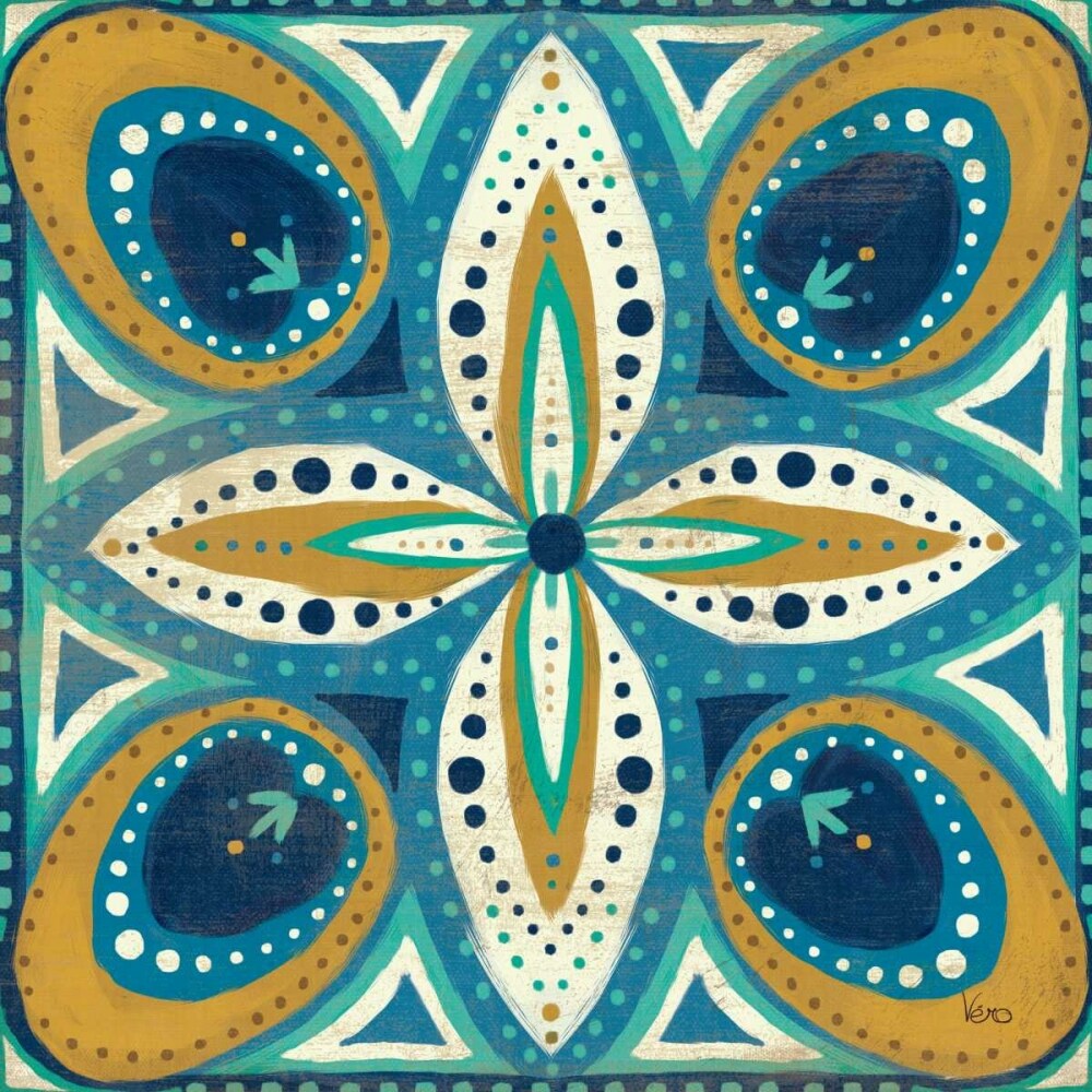 Proud as a Peacock Tile II Poster Print by Veronique Charron - Item # VARPDX14136