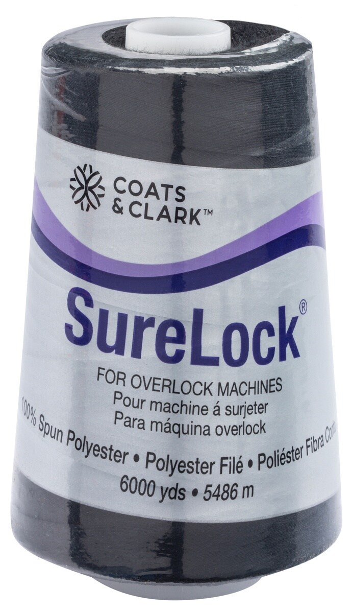 Coats Surelock Serging Thread 6,000yd-Black
