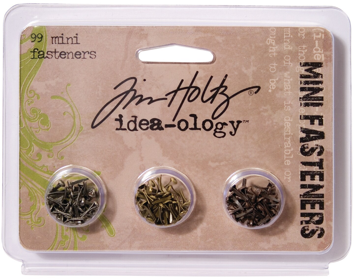 Idea-Ology Metal Screw-Top Paper Fasteners .25&#x22; 99/Pkg-Antique Nickel, Brass &#x26; Copper