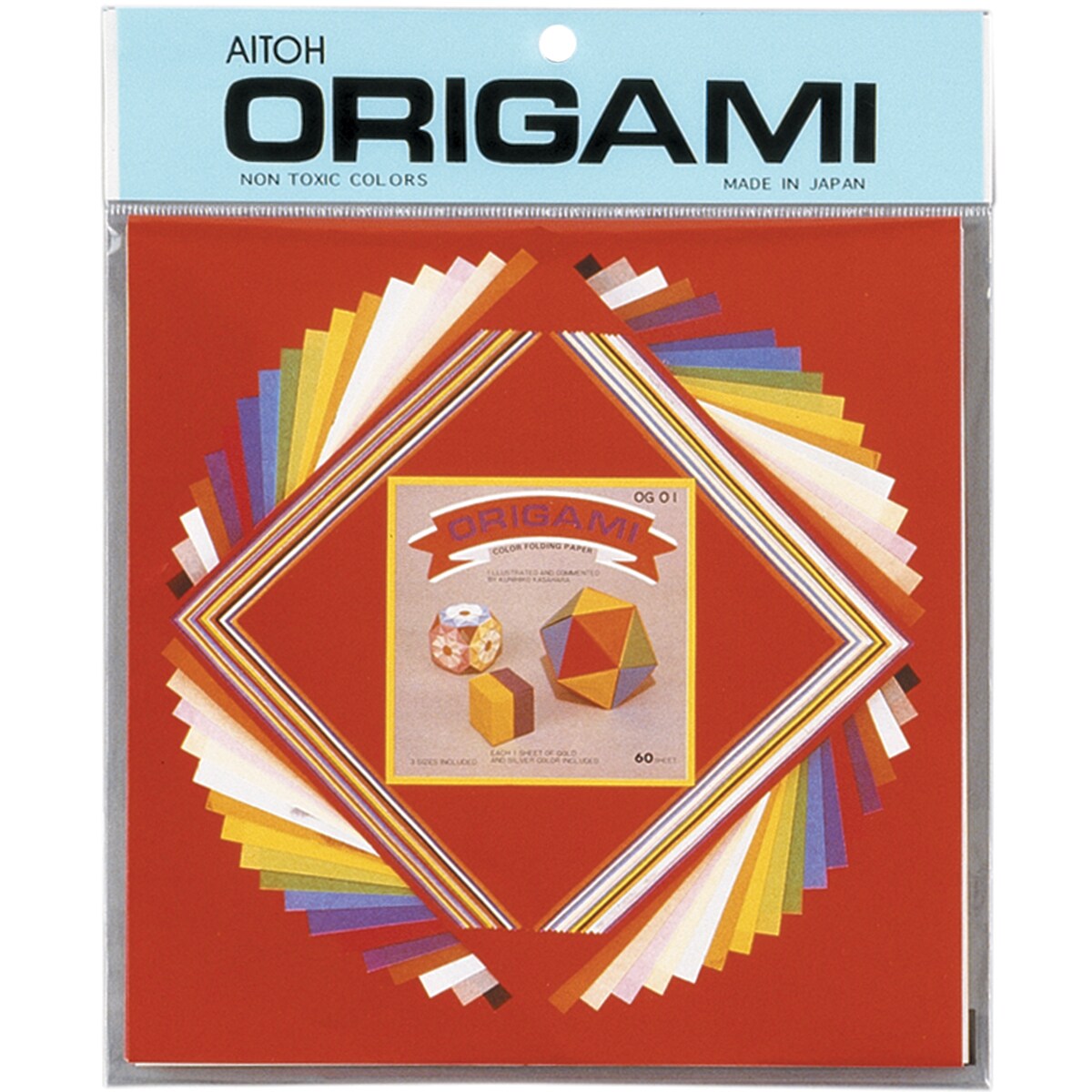 Aitoh Origami Paper 60/Pkg-Assorted Colors &#x26; Sizes