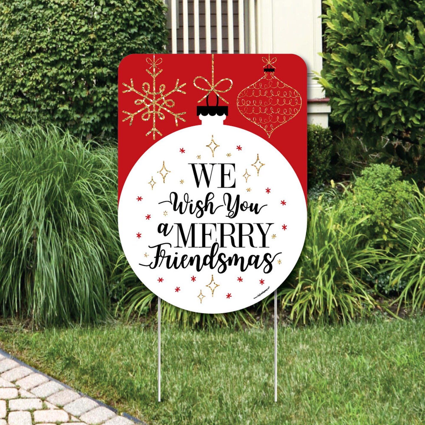 Big Dot of Happiness Red and Gold Friendsmas - Party Decorations ...