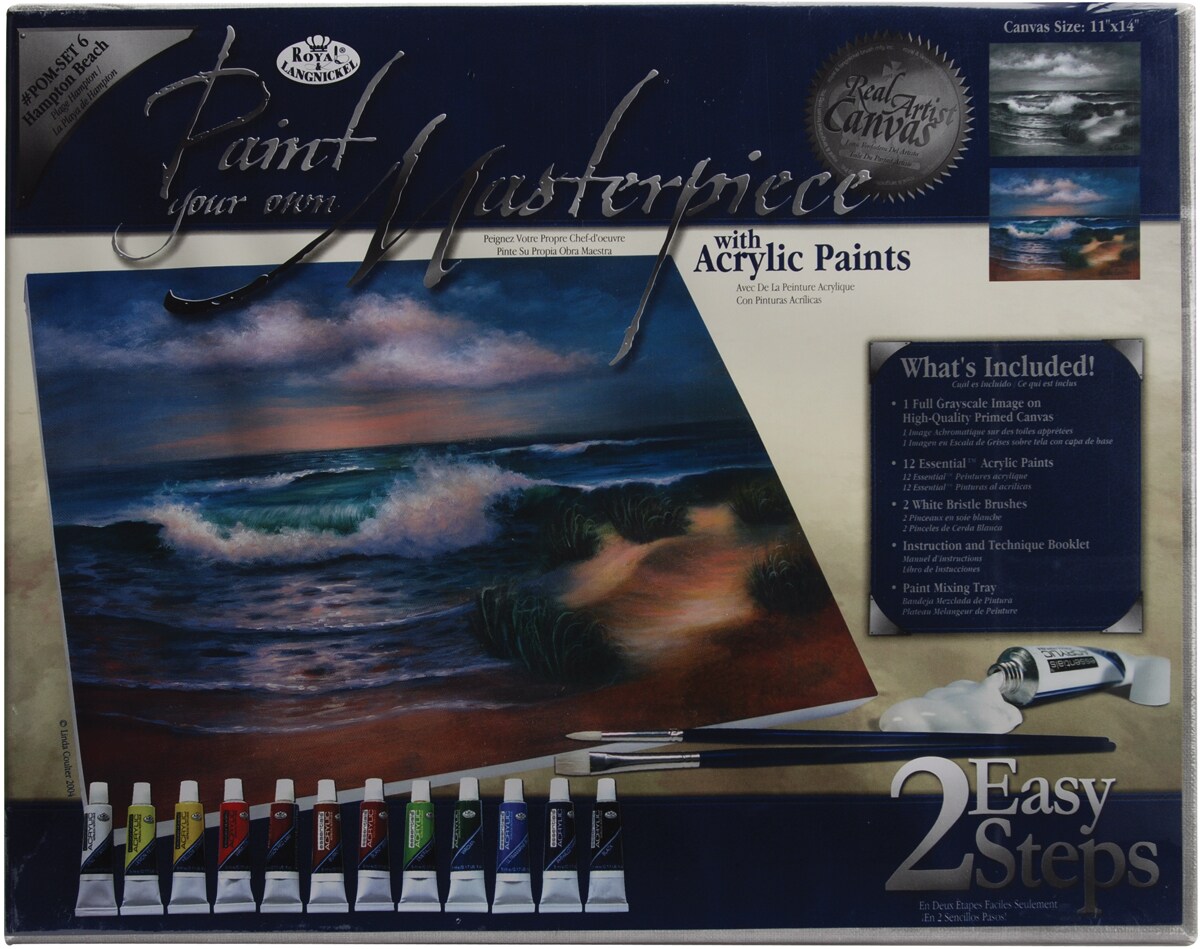 Royal & Langnickel(R) Paint Your Own Masterpiece Kit 11"X14"-Hampton Beach