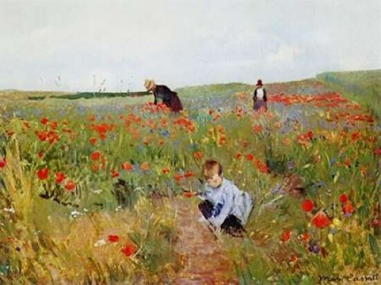 Poppies In A Field 1880 Poster Print by  Mary Cassatt - Item # VARPDX372689