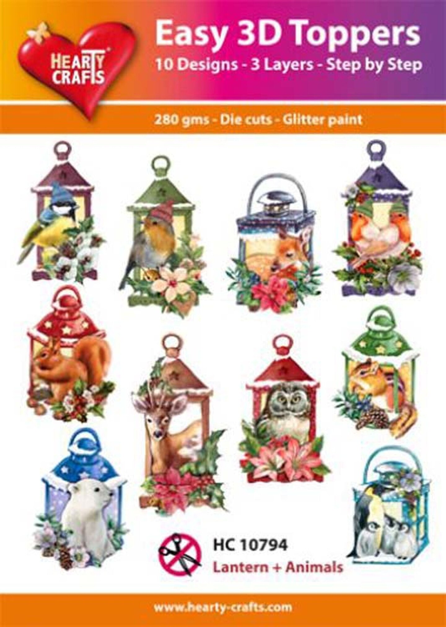 Hearty Crafts  Easy 3D Toppers - Lantern + Animals