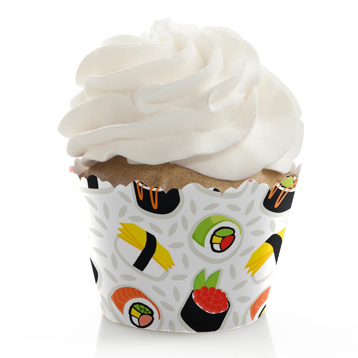 Big Dot of Happiness Let&#x27;s Roll - Sushi - Japanese Party Decorations - Party Cupcake Wrappers - Set of 12