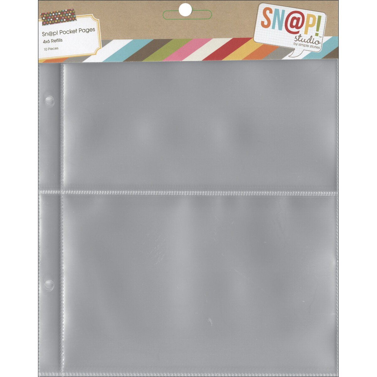 Simple Stories Sn@p! Pocket Pages For 6&#x22;X8&#x22; Binders 10/Pkg-(2) 4&#x22;X6&#x22; Pockets