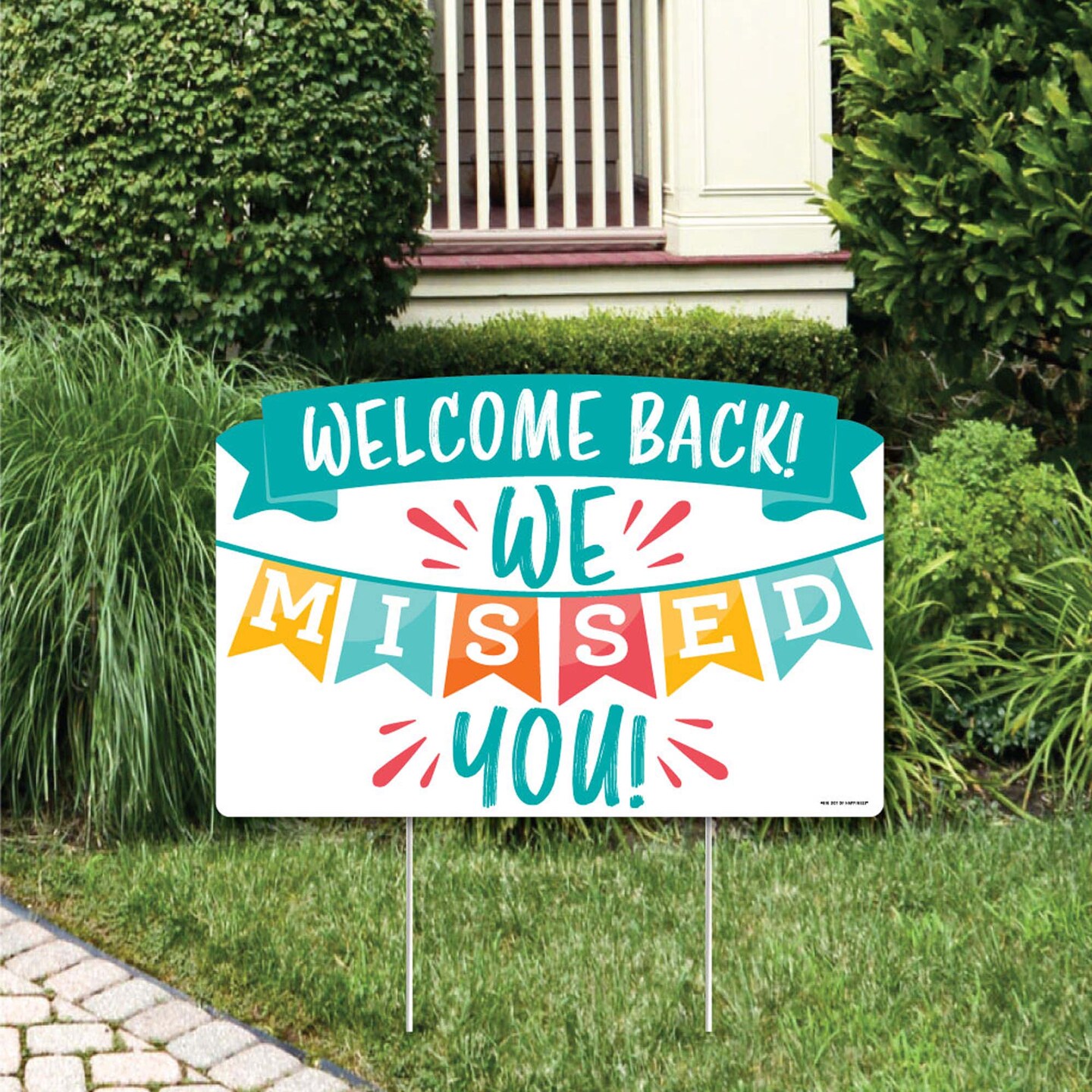 Big Dot of Happiness Welcome Back - We Missed You Yard Sign Lawn Decorations - Party Yardy Sign