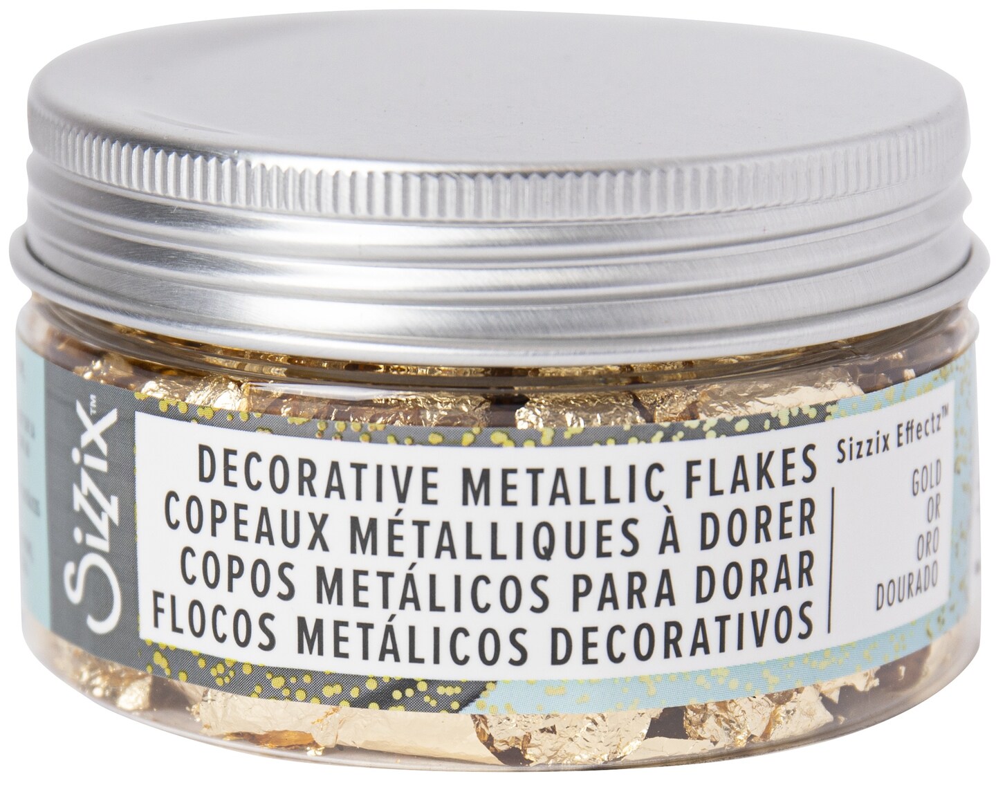 Sizzix Effectz Decorative Metallic Flakes 100Ml-Gold