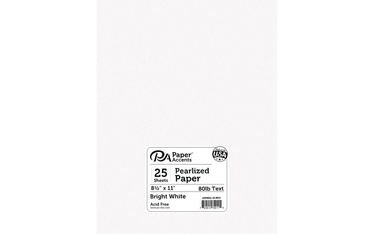 Paper Pearlized 8.5x11 80lb 25pcPk Bright White | Michaels