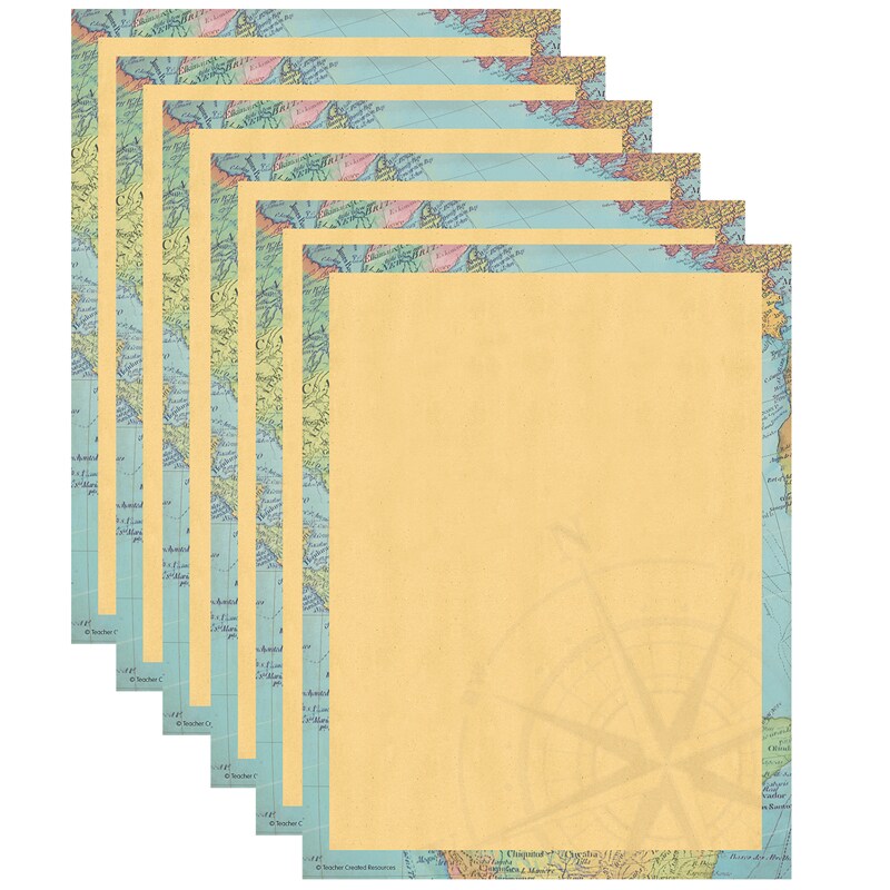 Travel the Map Computer Paper, 8.5&#x22; x 11&#x22;, 50 Sheets Per Pack, 6 Packs