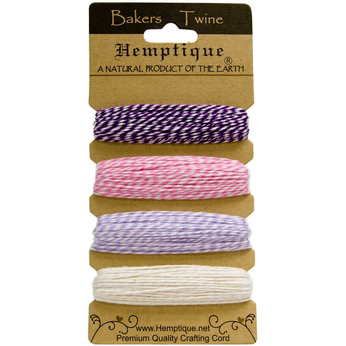Hemptique Cotton Baker&#x27;s Twine 2-Ply 120&#x27;-Raspberry Sorbet