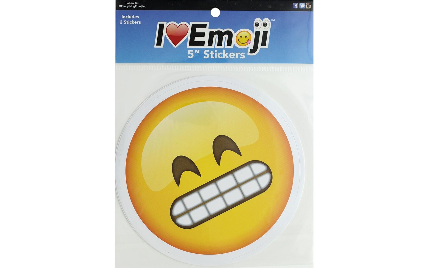Everything Emoji Sticker Set 5&#x22; Grimace/Smirk