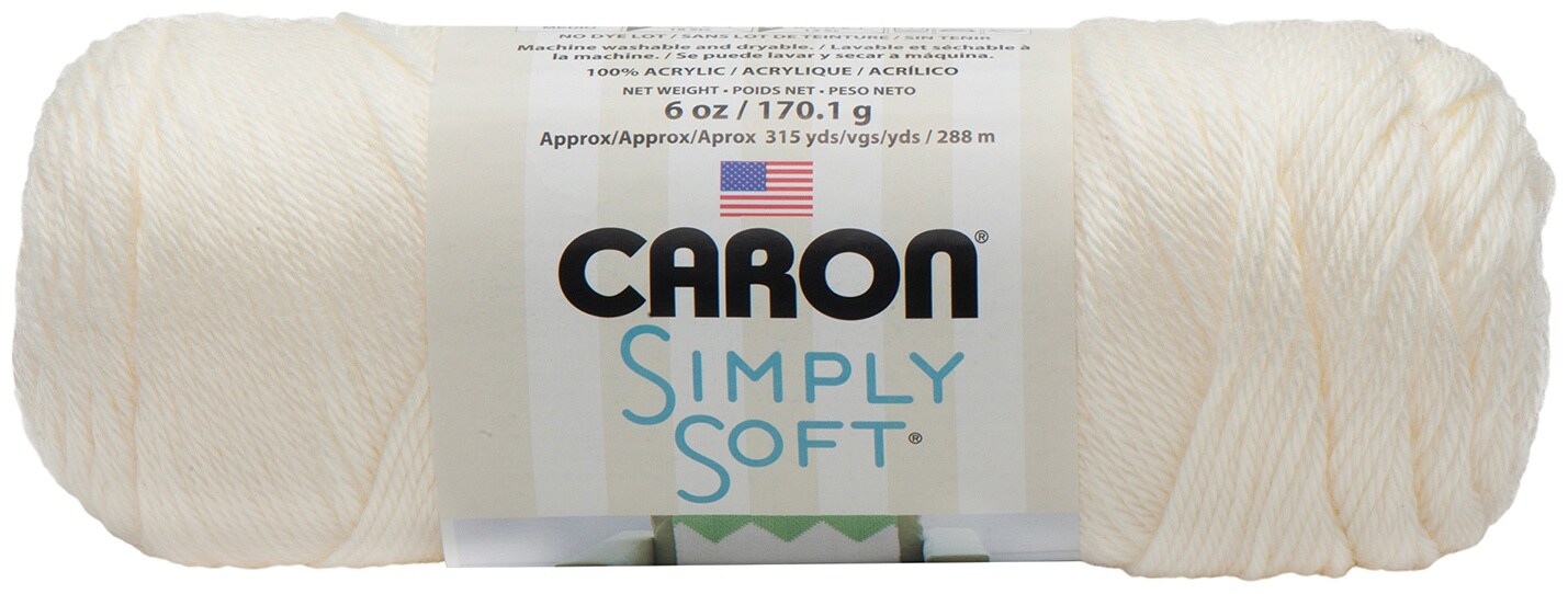 Multipack of 24 - Caron Simply Soft Solids Yarn-Off White | Michaels