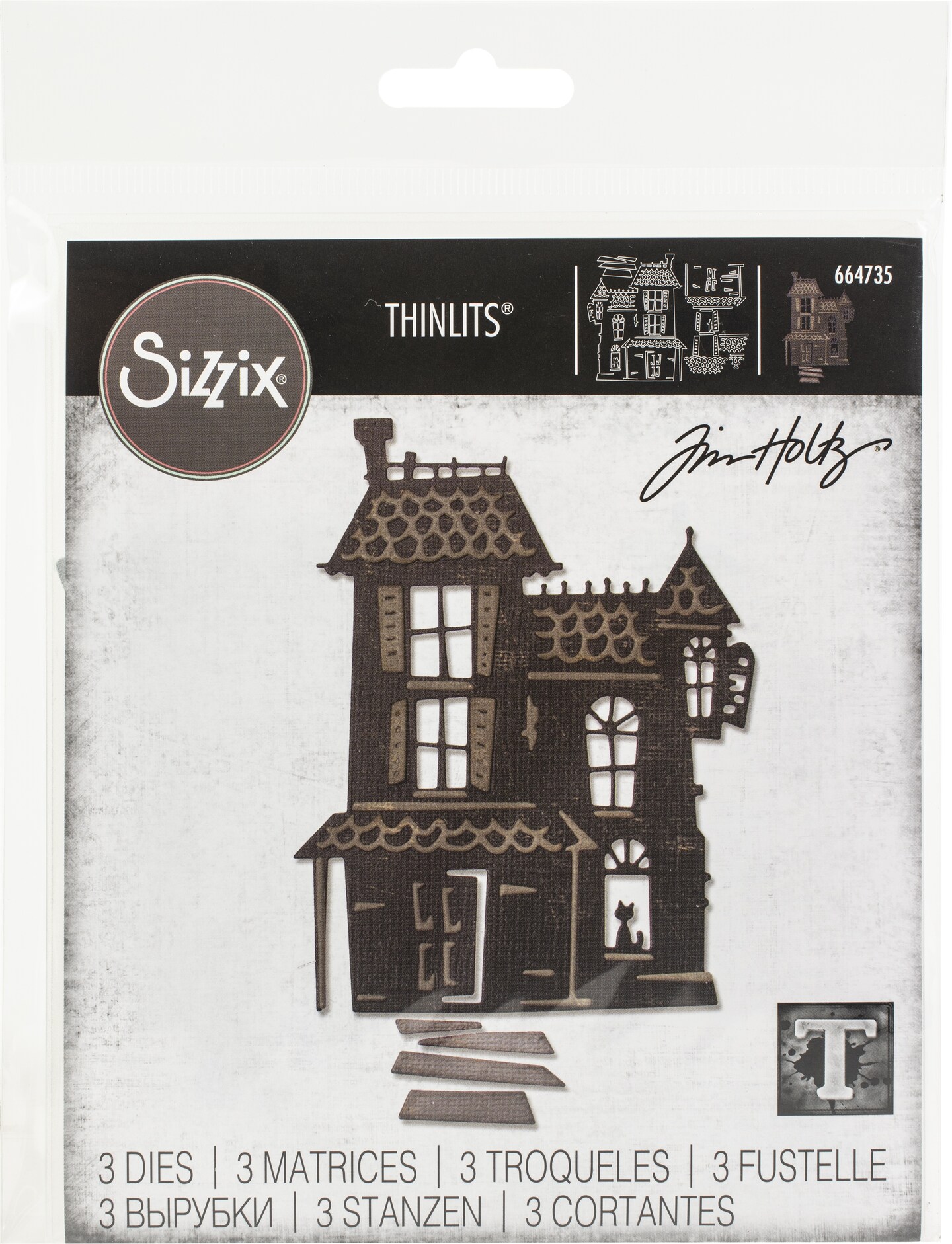 Sizzix Thinlits Dies By Tim Holtz 3/Pkg-Haunted