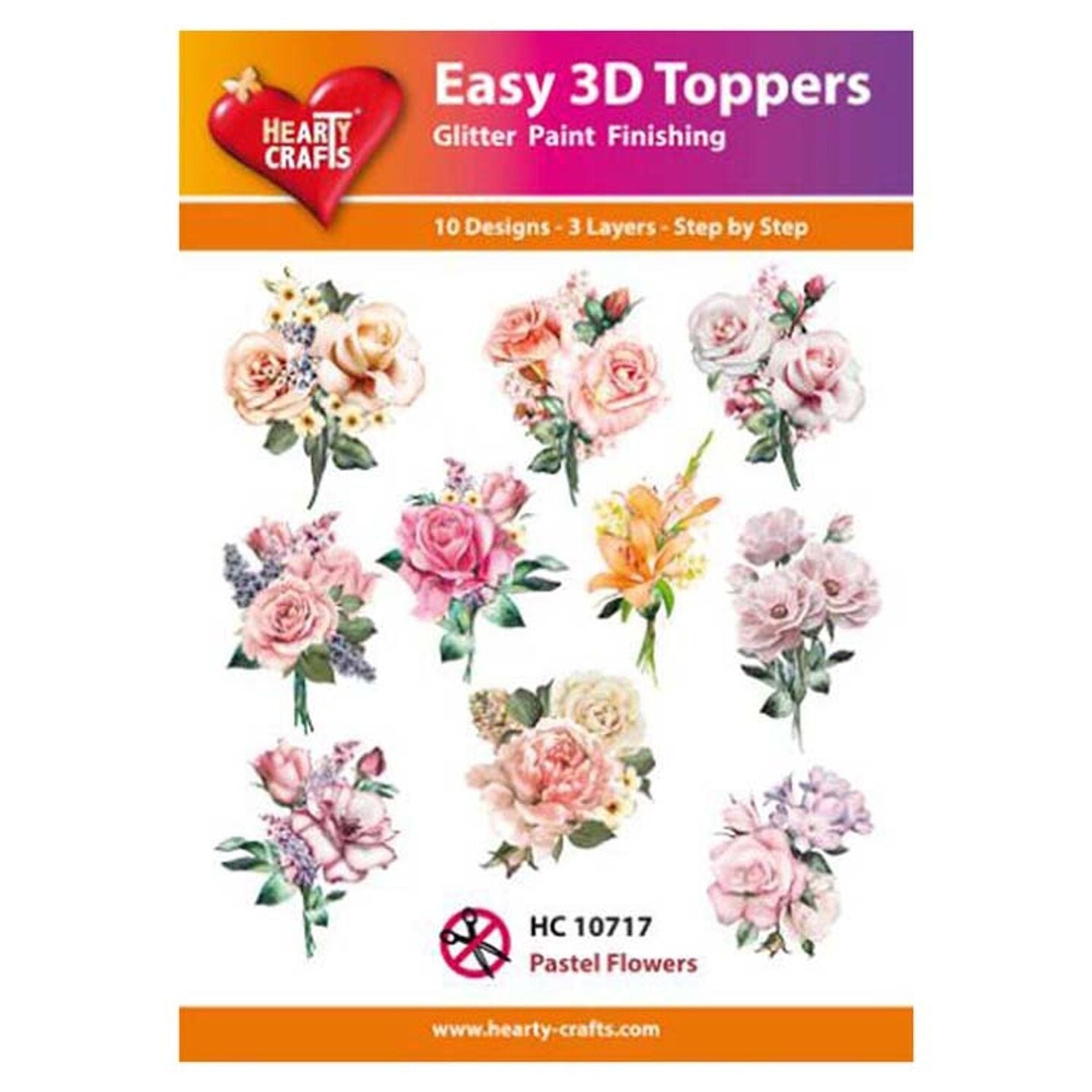 Hearty Crafts  Easy 3D Toppers Pastel Flowers