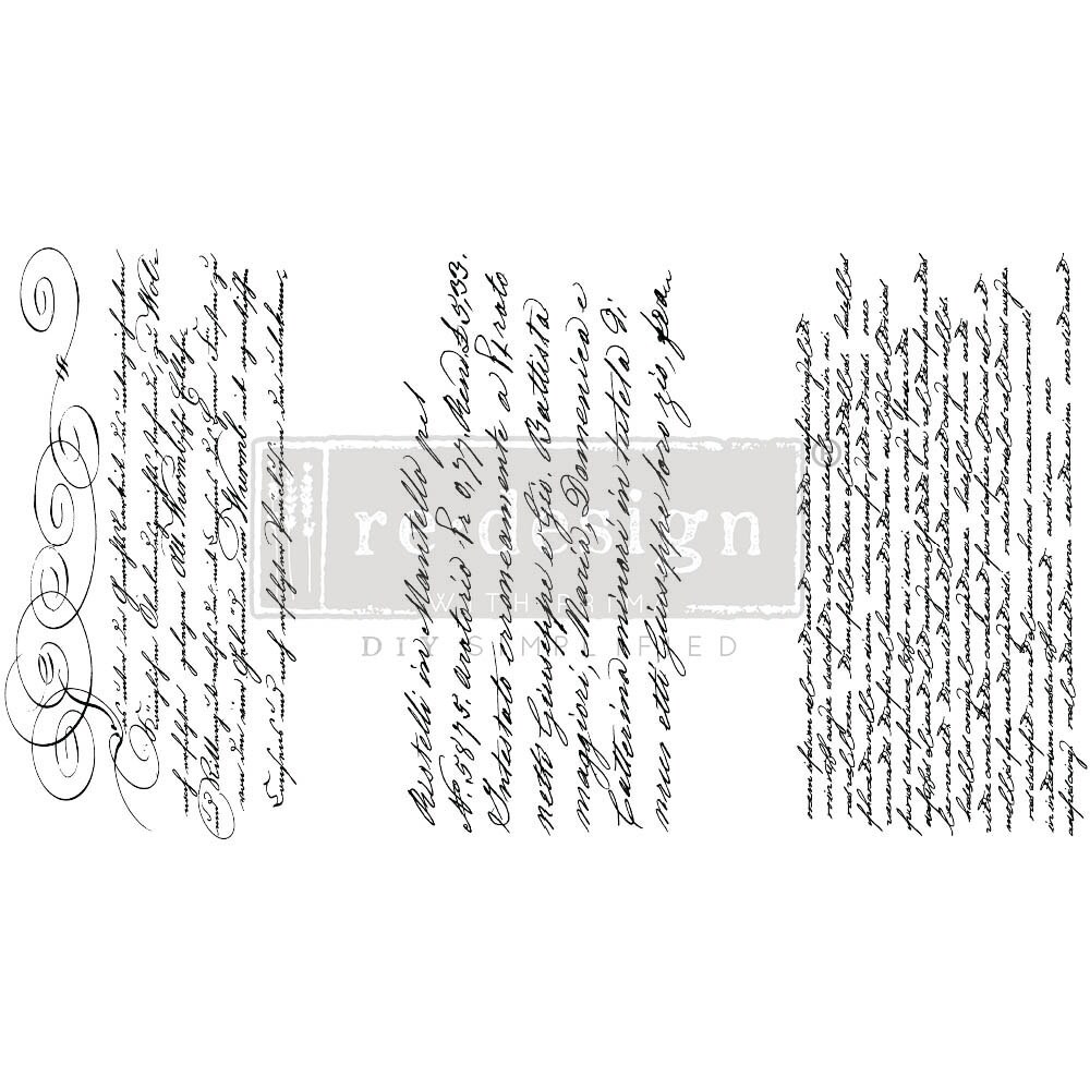 Prima Marketing Re-Design Decor Transfers 6"X12" 3/Sheets-Secret Letter
