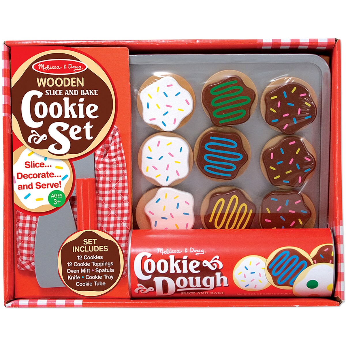 Melissa &#x26; Doug Wooden Slice And Bake Cookie Set
