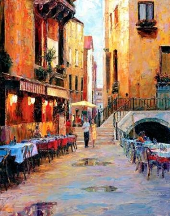 Street Caf  after Rain Poster Print by Haixia Liu - Item # VARPDXL753D