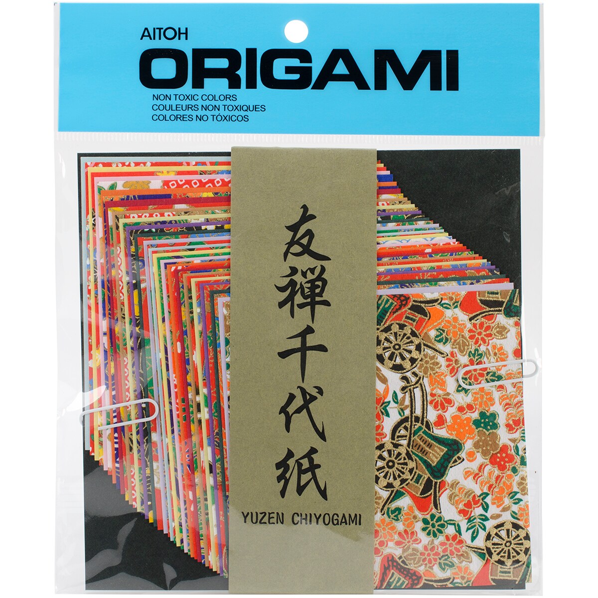 Aitoh Origami Paper 4&#x22;X4&#x22; 40/Pkg-Yuzen Washi Chiyogami