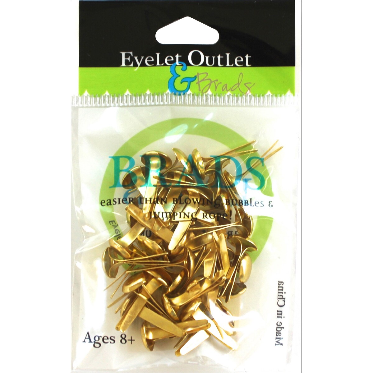 Eyelet Outlet Round Brads 8mm 40 Pkg Gold Michaels