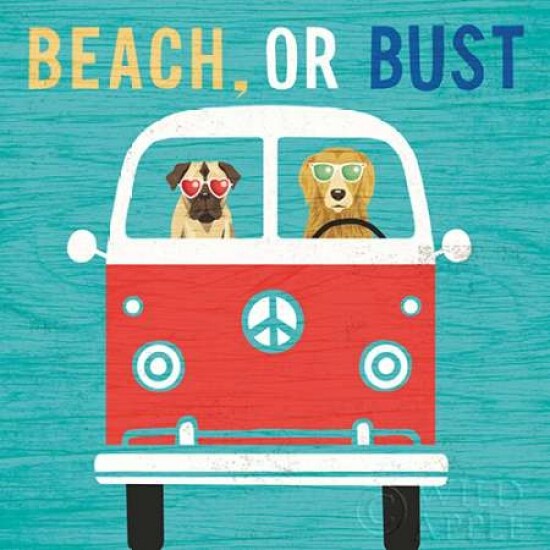Beach Bums Bus Poster Print by Michael Mullan - Item # VARPDX23269