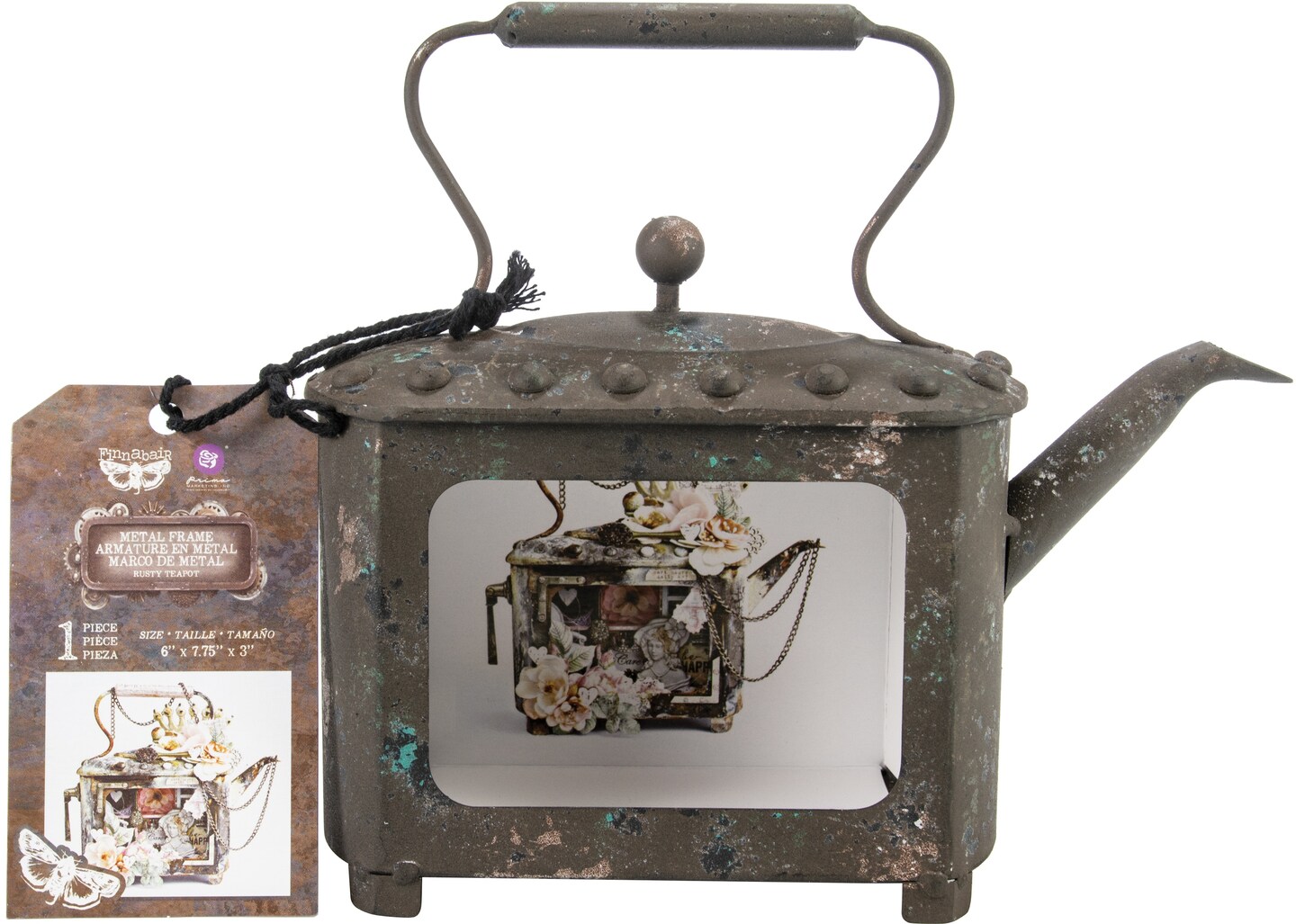 Prima Marketing Altered Metal Frame-Rusty Pot