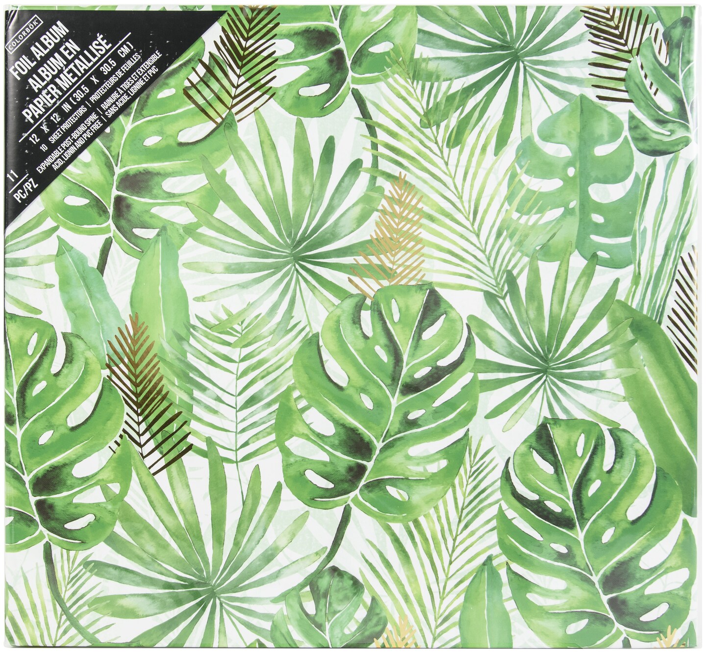 Colorbok Album 12&#x22;x12&#x22;-Foil Palms